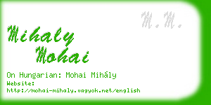 mihaly mohai business card